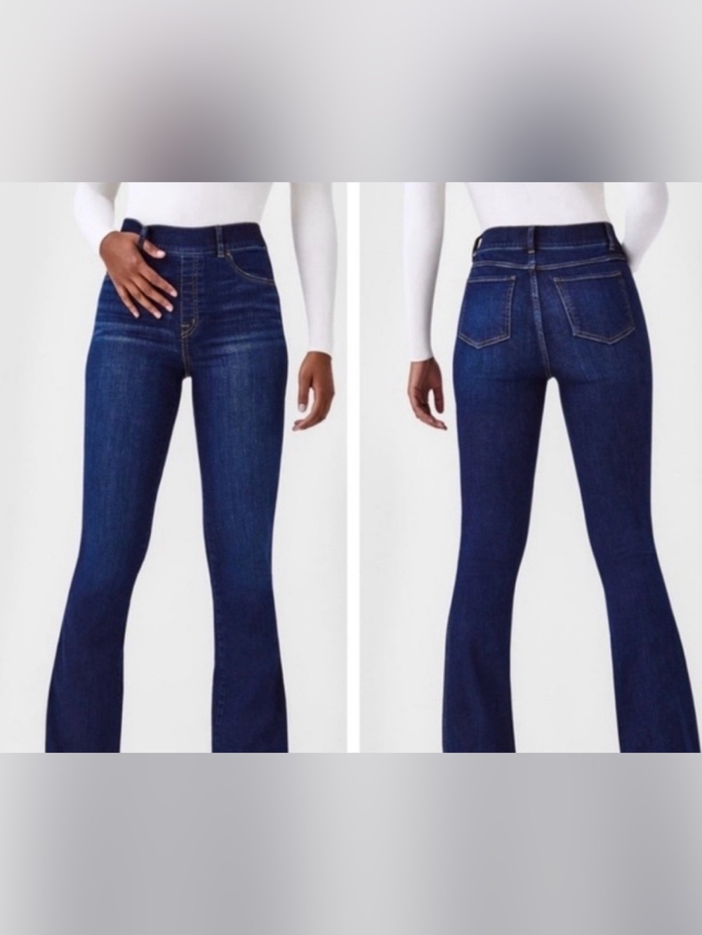 SPANX Flare Jeans, Midnight Shade size medium
